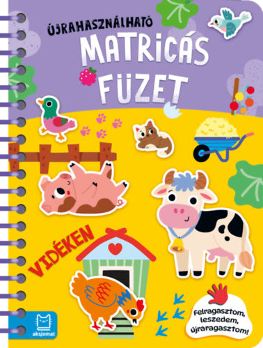 Újrahasználható matricás füzet - Vidéken
