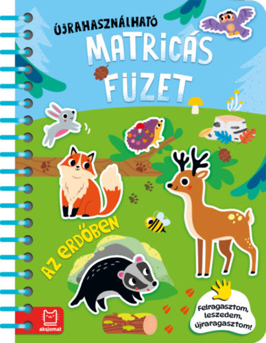 Újrahasználható matricás füzet - Az erdőben