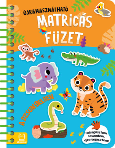 Újrahasználható matricás füzet - A dzsungelben