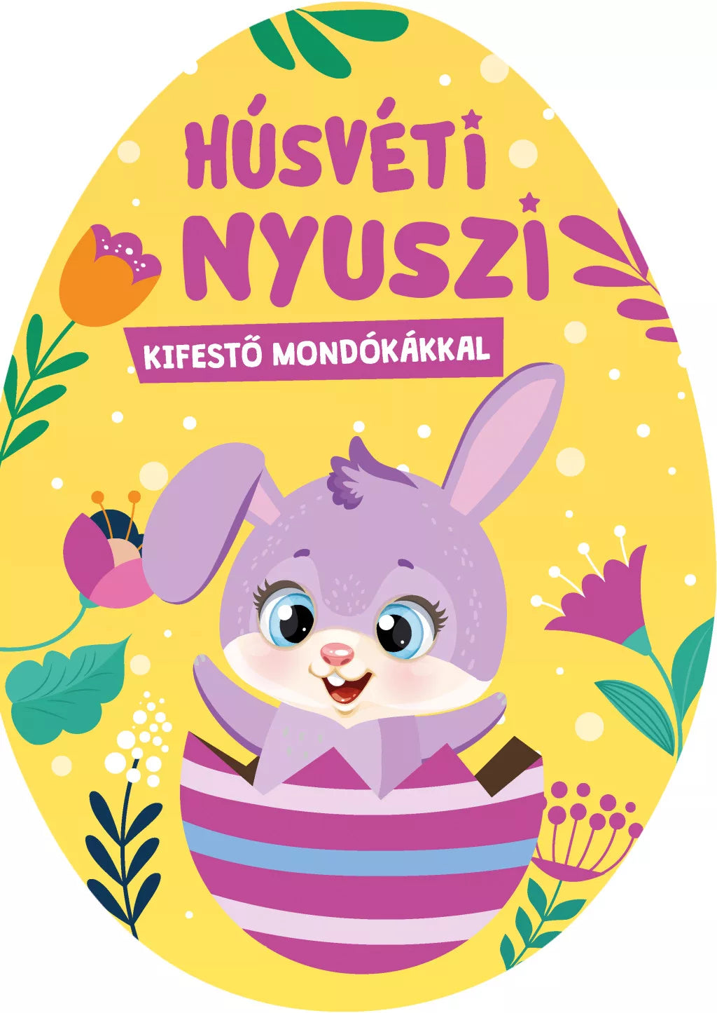 Húsvéti nyuszi – kifestő mondókákkal