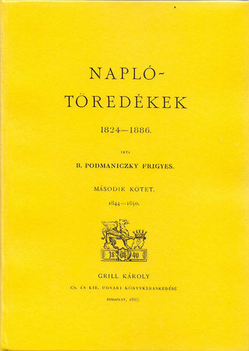 Naplótöredékek 1824-1886.