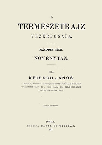 A természetrajz vezérfonala II. Növénytan
