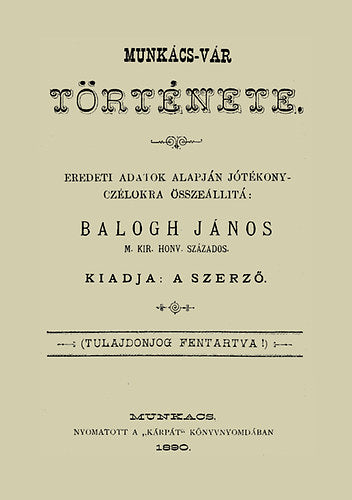 Munkács-vár története
