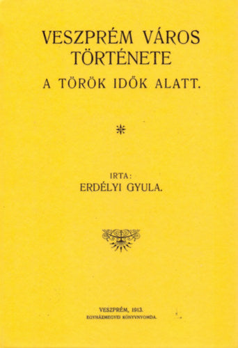Veszprém város története a török idők alatt