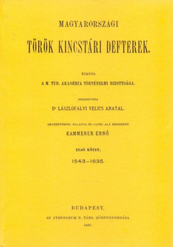 Magyarországi török kincstári defterek I-II.