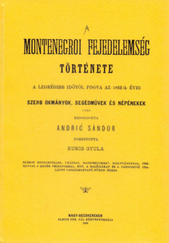 A montenegroi fejedelemség története