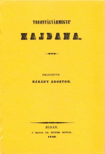 Torontál vármegye hajdana