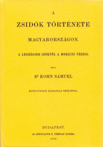 A zsidók története Magyarországon I.