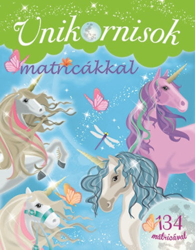 Unikornisok matricákkal - Zöld - 