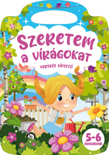 Szeretem a virágokat - versikés kifestő - 
