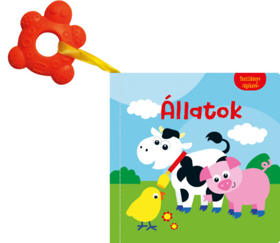 Textilkönyv rágókával - Állatok - 