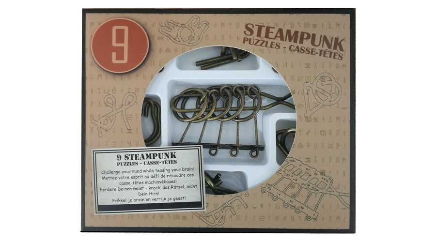 Steampunk Puzzle Set (9) - Barna