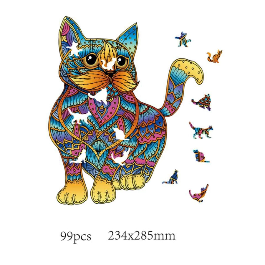Fa puzzle – Cica (FSC-wood)