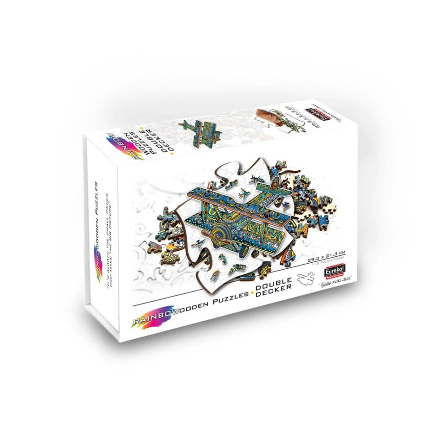Fa puzzle – Kétfedelü repülőgép (FSC-wood)