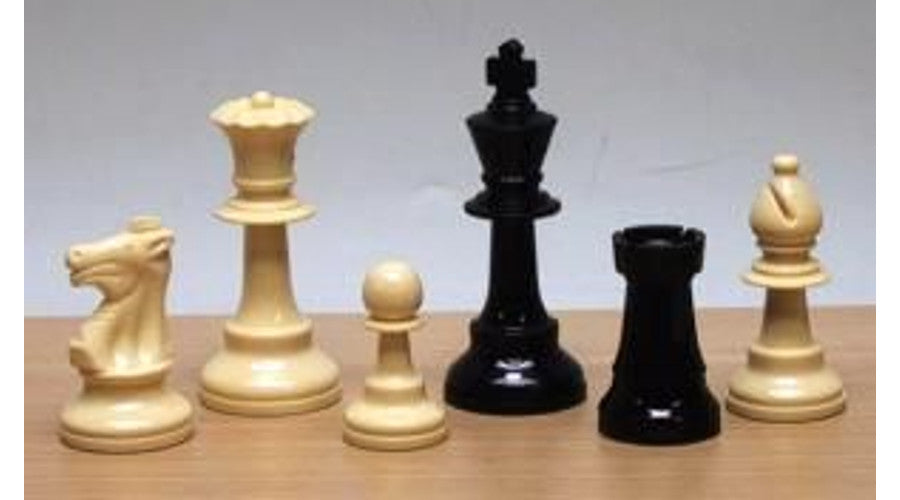 Sakkfigura készlet súlyozott, 93 mm, műanyag, Staunton 6 - 650411