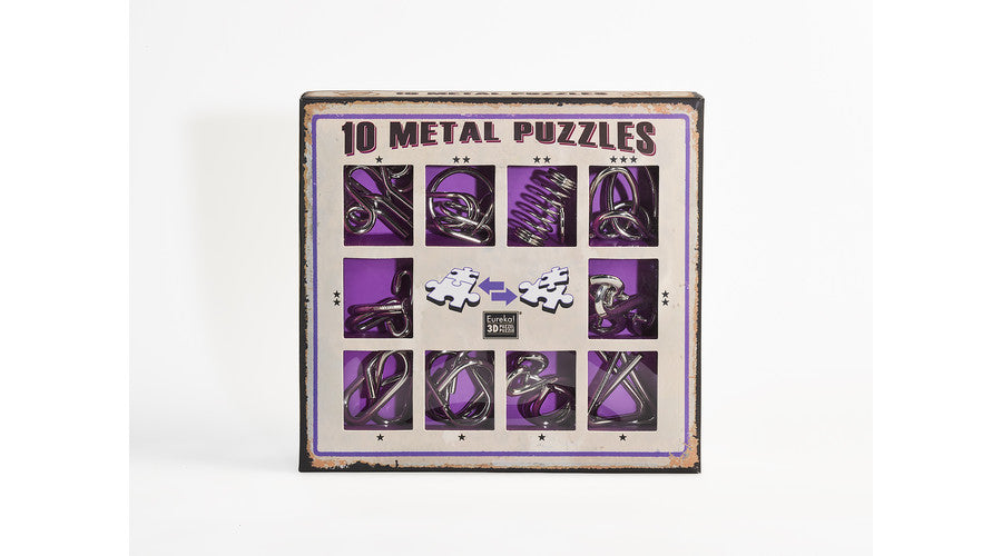 10 Metal Puzzle Set - lila *-***