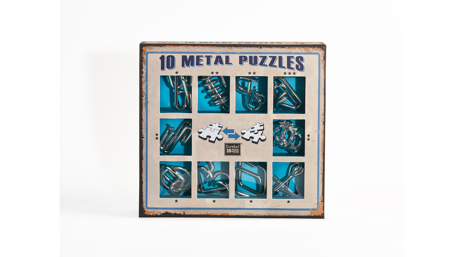 10 Metal Puzzle Set - kék *-***