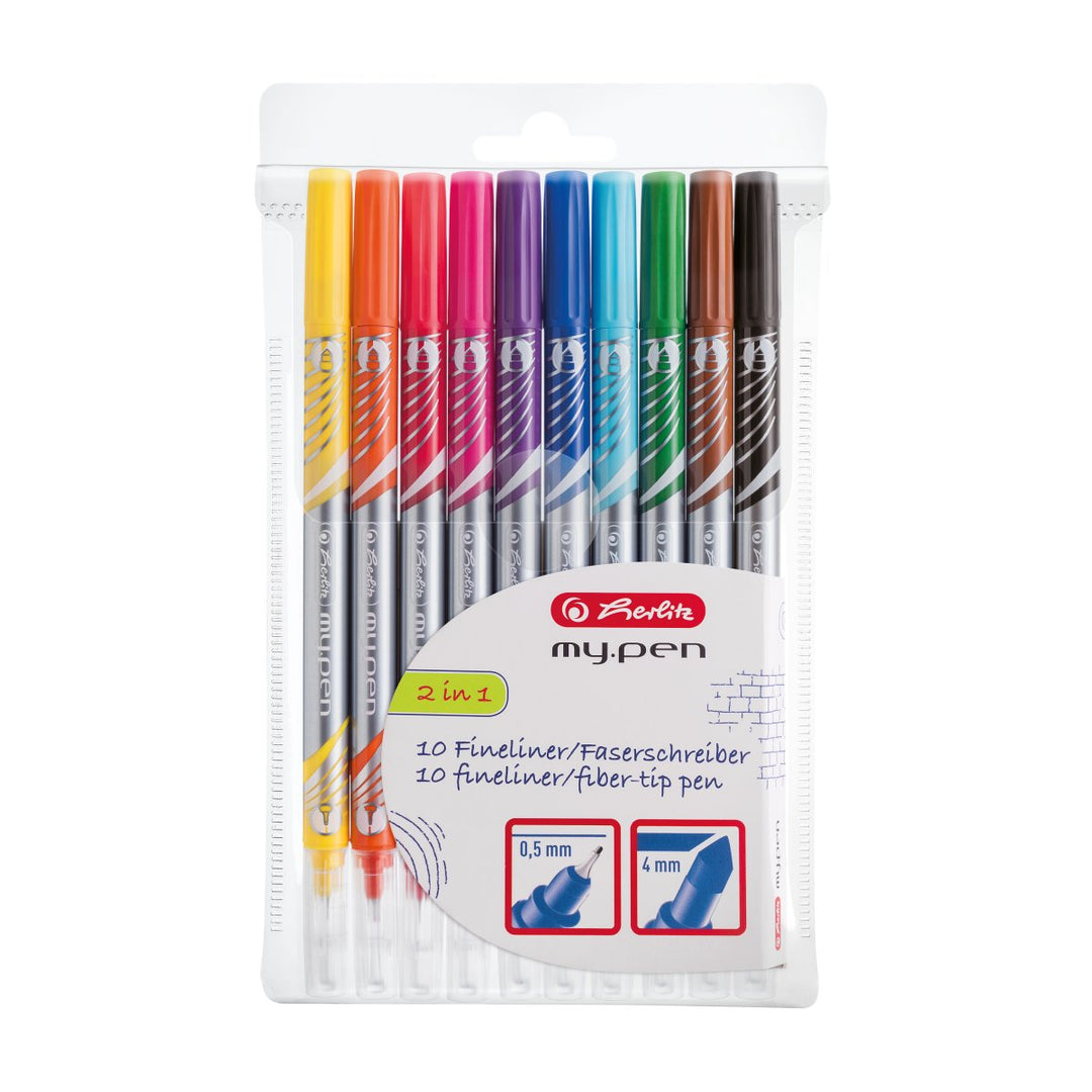Herlitz my.pen 2 az 1-ben tűfilc és filctoll, 10 db